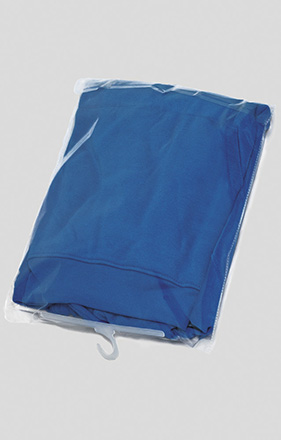 Bolsa de plástico con adhesivo y percha CARACAS